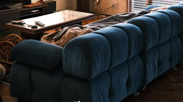 INDOORPLUS|お客様投稿(【ソファ】クリーム色おしゃれ 選べる3素材)