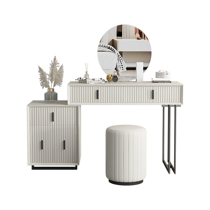 【ドレッサー】モランディ風 選べる3色 ドレッサー全体画像 ホワイト 100日間返品交換保証制度