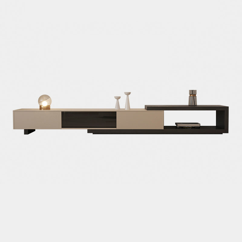 【テレビボード】ミルクティー色伸縮式テレビボード ブラウン A型180~260*40*35