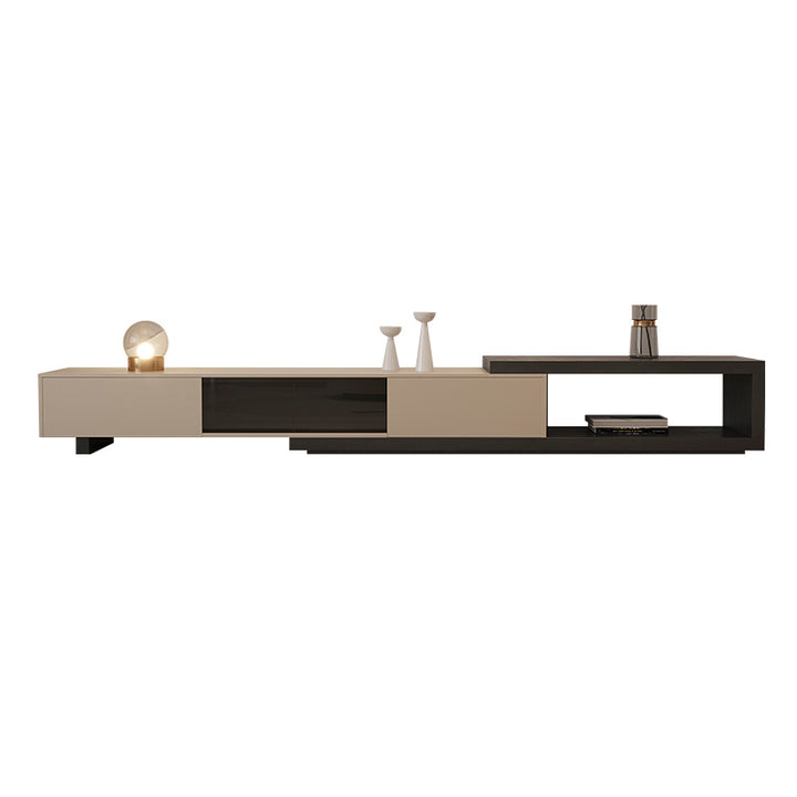 【テレビボード】ミルクティー色伸縮式テレビボード ブラウン A型180~260*40*35