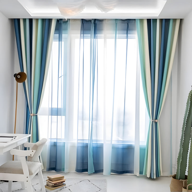 【レース+ドレープセットカーテン】シンプルデザイン 選べる12色 おしゃれ