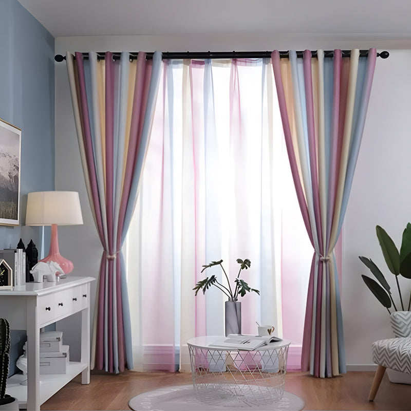 【レース+ドレープセットカーテン】シンプルデザイン 選べる12色 おしゃれ