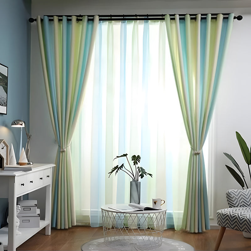 【レース+ドレープセットカーテン】シンプルデザイン 選べる12色 おしゃれ