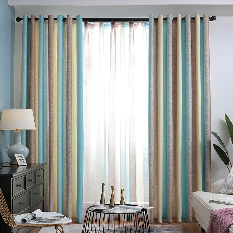 【レース+ドレープセットカーテン】シンプルデザイン 選べる12色 おしゃれ