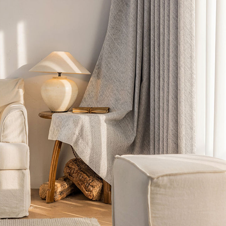 【ドレープカーテン】和風 セラミック柄 シンプル