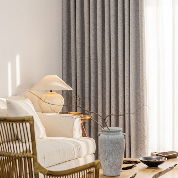 【ドレープカーテン】和風 セラミック柄 シンプル