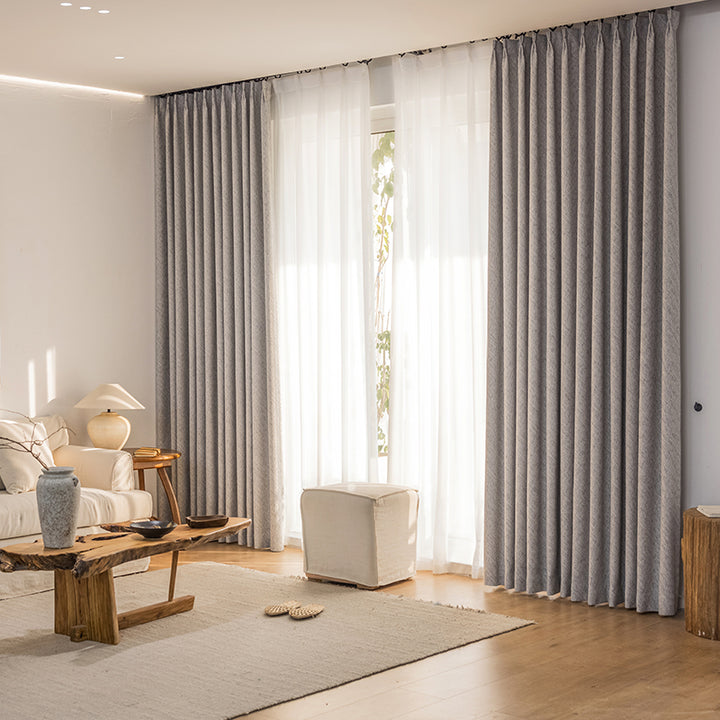 【ドレープカーテン】和風 セラミック柄 シンプル