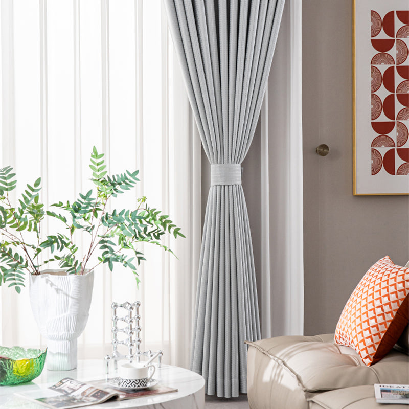 【ドレープカーテン】格子模様 シンプル 選べる2タイプ