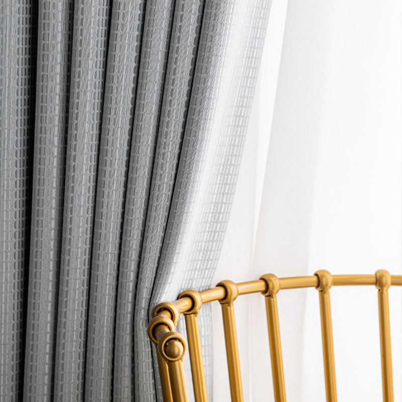 【ドレープカーテン】格子模様 シンプル 選べる2タイプ