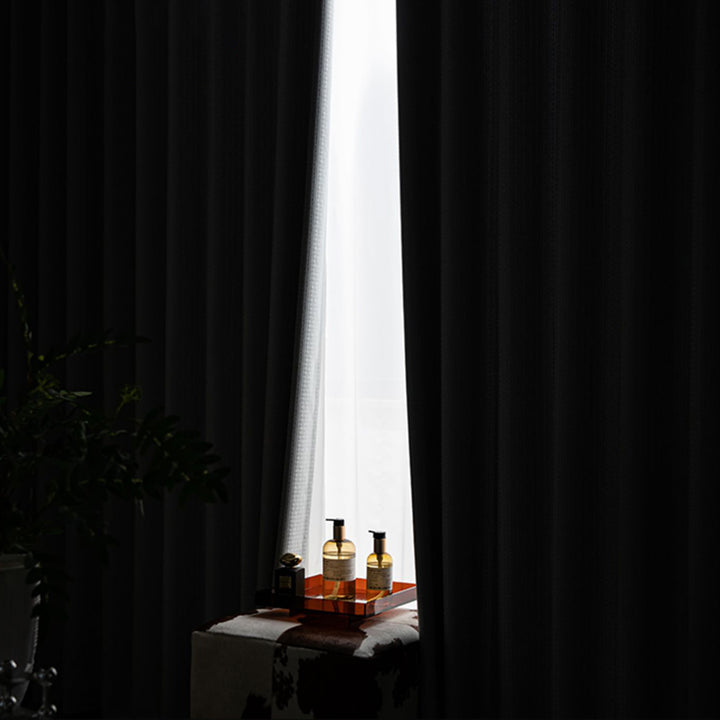 【ドレープカーテン】格子模様 シンプル 選べる2タイプ