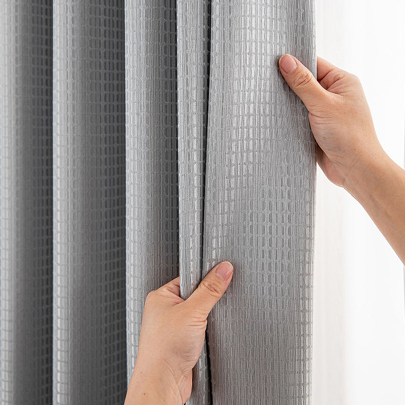 【ドレープカーテン】格子模様 シンプル 選べる2タイプ