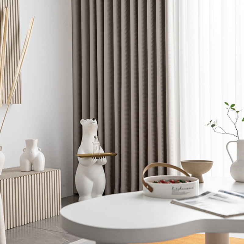 【ドレープカーテン】格子模様 シンプル 選べる2タイプ