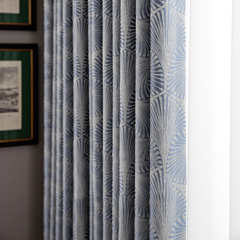 【ドレープカーテン】高級感 葉っぱ柄 選べる3タイプ