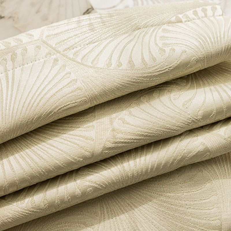 【ドレープカーテン】高級感 葉っぱ柄 選べる3タイプ