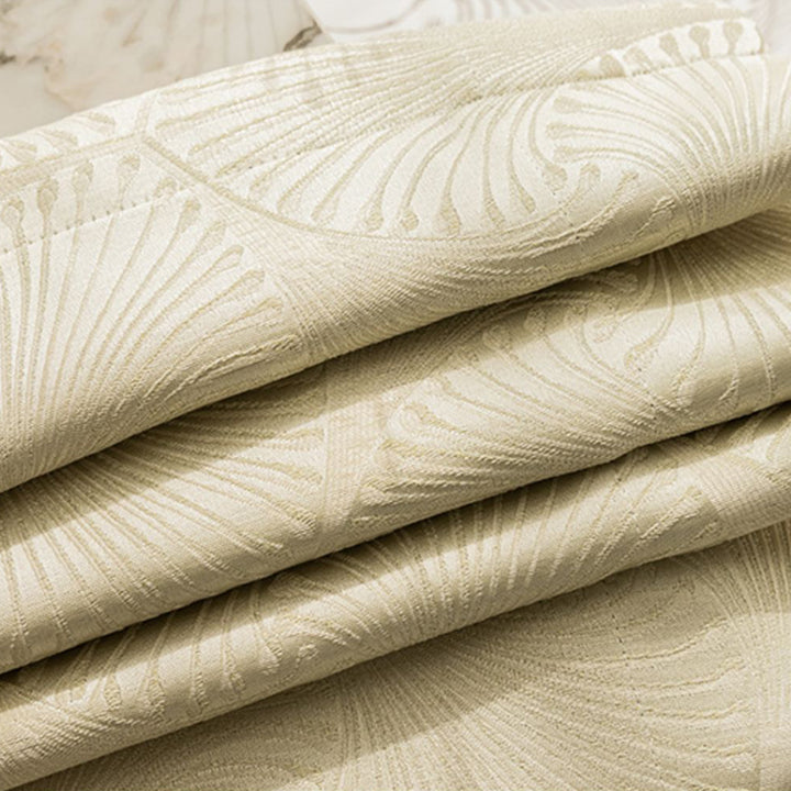 【ドレープカーテン】高級感 葉っぱ柄 選べる3タイプ