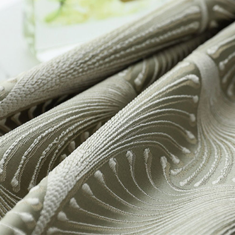 【ドレープカーテン】高級感 葉っぱ柄 選べる3タイプ