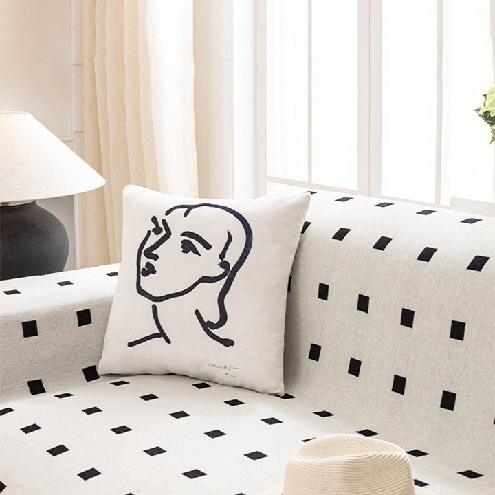 【ソファカバー】ねこ爪とぎ防止 レトロ風