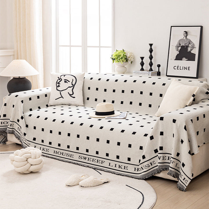 【ソファカバー】ねこ爪とぎ防止 レトロ風