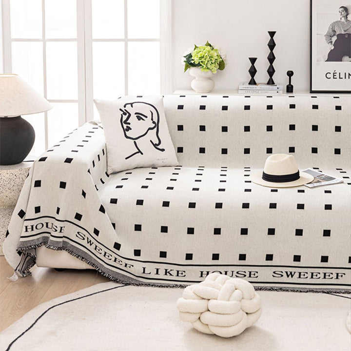 【ソファカバー】ねこ爪とぎ防止 レトロ風