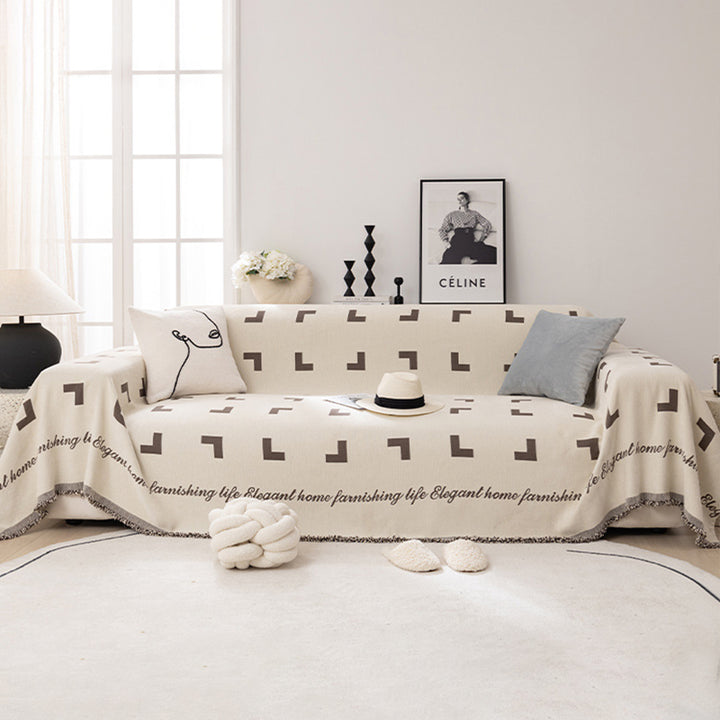 【ソファカバー】ねこ爪とぎ防止 レトロ風