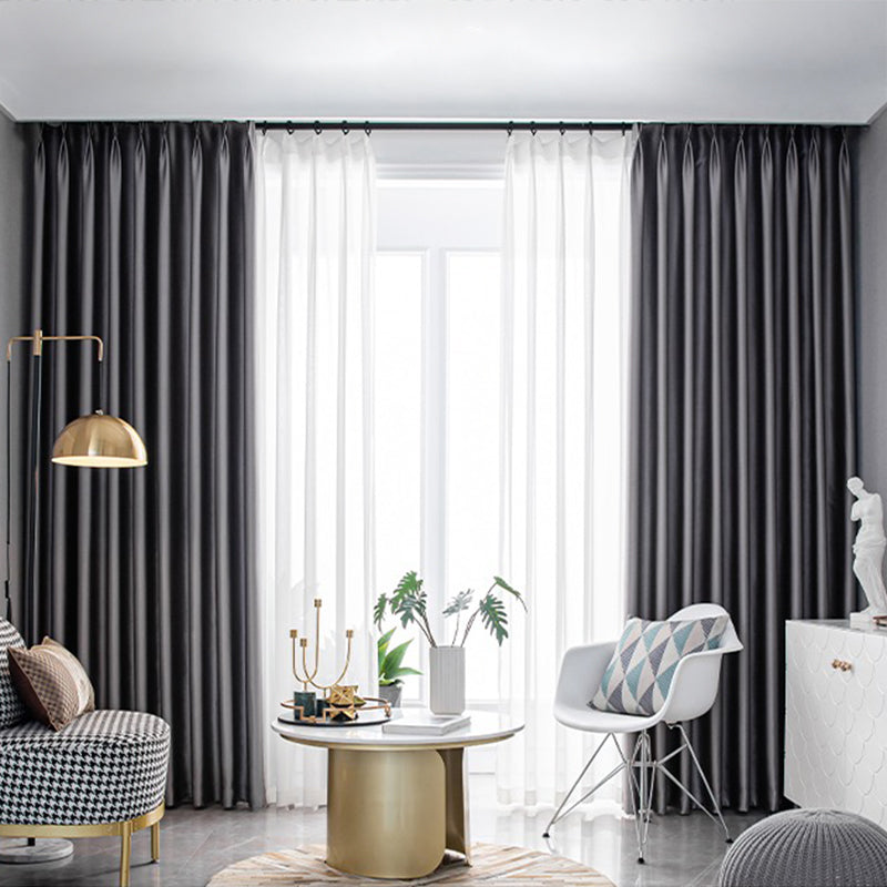 【ドレープカーテン】つるつる高級感 選べる8色