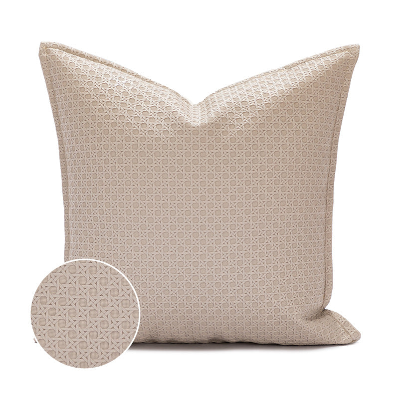 【クッション】クリーム風 PUレザー 高級感