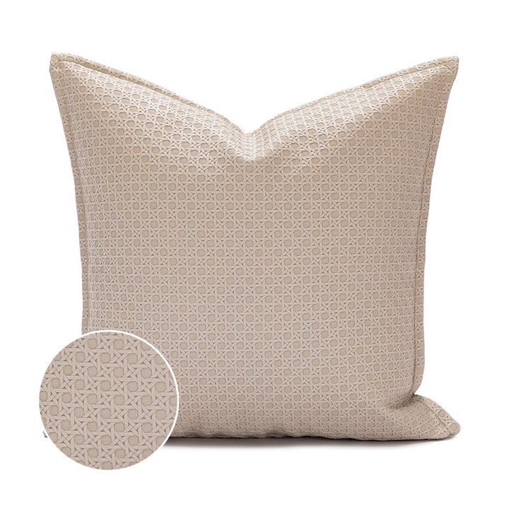 【クッション】クリーム風 PUレザー 高級感