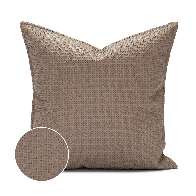 【クッション】クリーム風 PUレザー 高級感