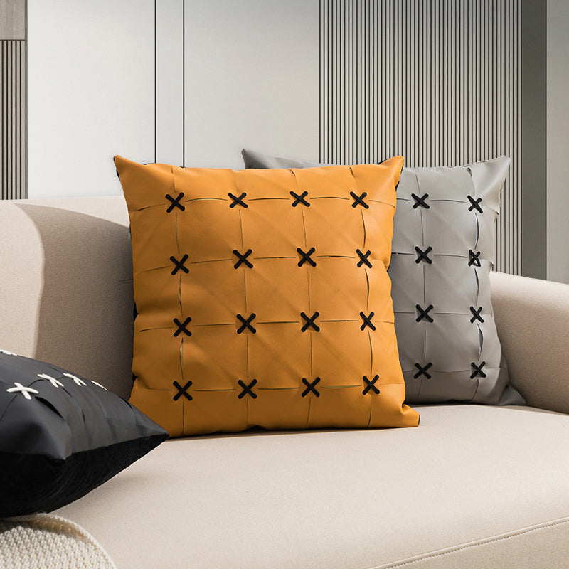 【クッション】プチ贅沢 PUレザー 選べる5色