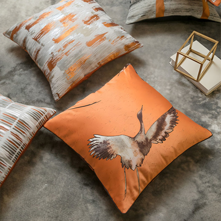 【クッション】オレンジ色系 プチ贅沢