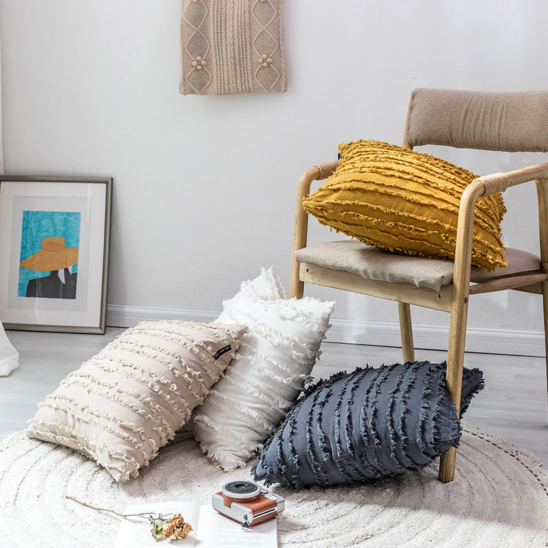 【クッション】ボヘミアン風 タッセル