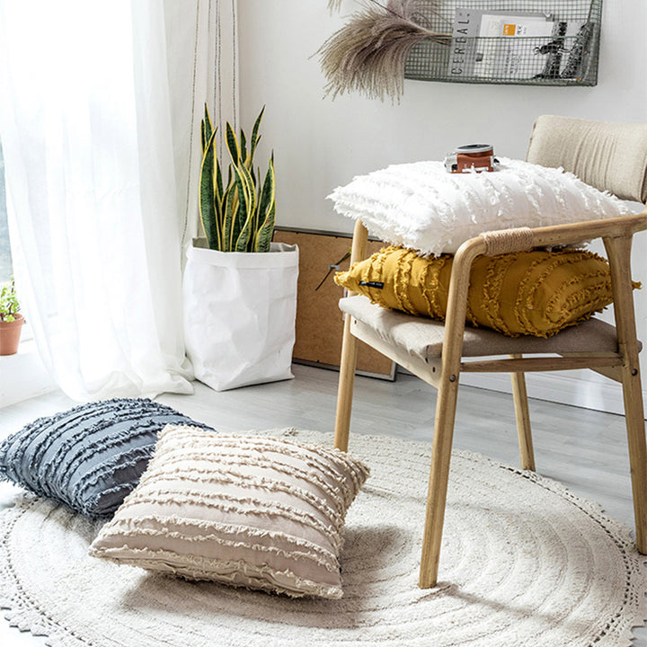 【クッション】ボヘミアン風 タッセル