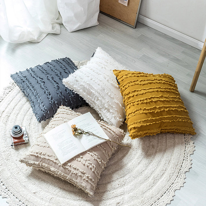 【クッション】ボヘミアン風 タッセル