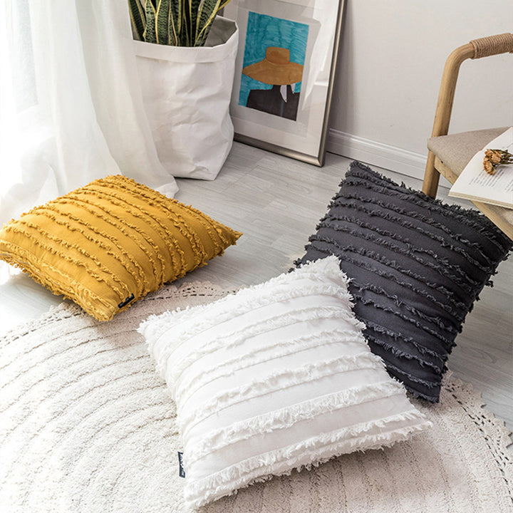 【クッション】ボヘミアン風 タッセル