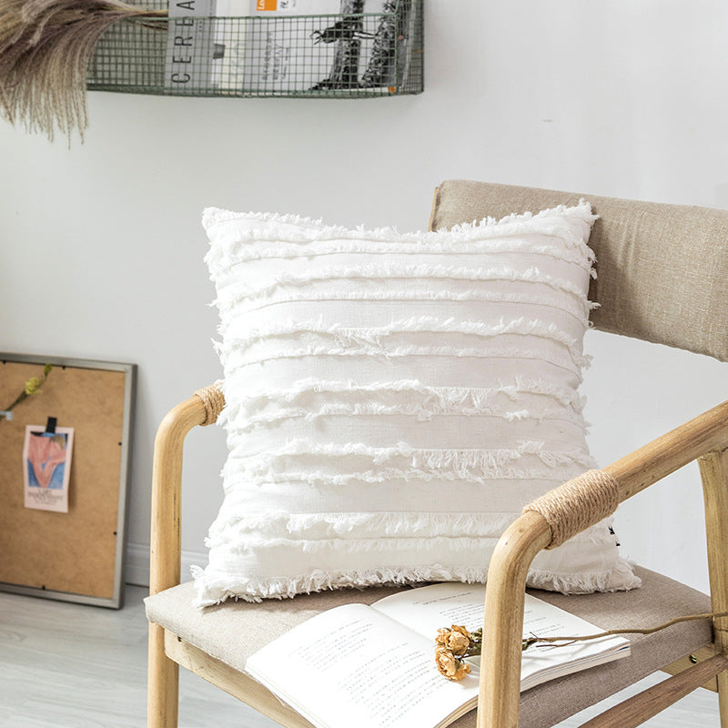 【クッション】ボヘミアン風 タッセル