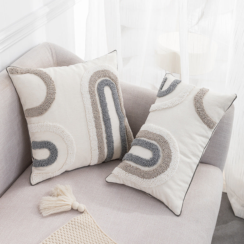 【クッション】もこもこ シンプル 白ベース