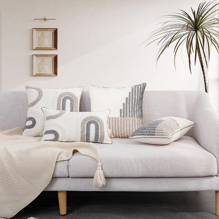 【クッション】もこもこ シンプル 白ベース