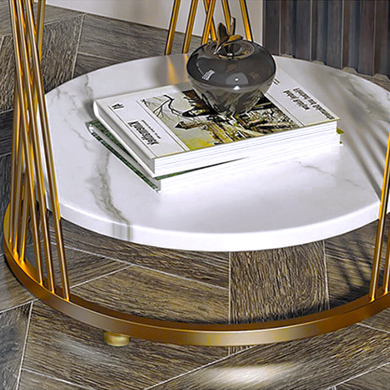 【サイドテーブル】金メッキマーブル模様 選べる2色 セラミック天板の細部画像 安心の100日間返品交換保証