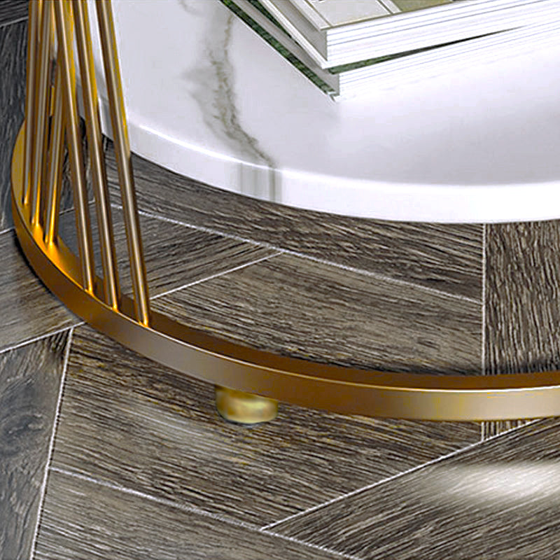 【サイドテーブル】金メッキマーブル模様 選べる2色 アジャスターの細部画像 安心の100日間返品交換保証