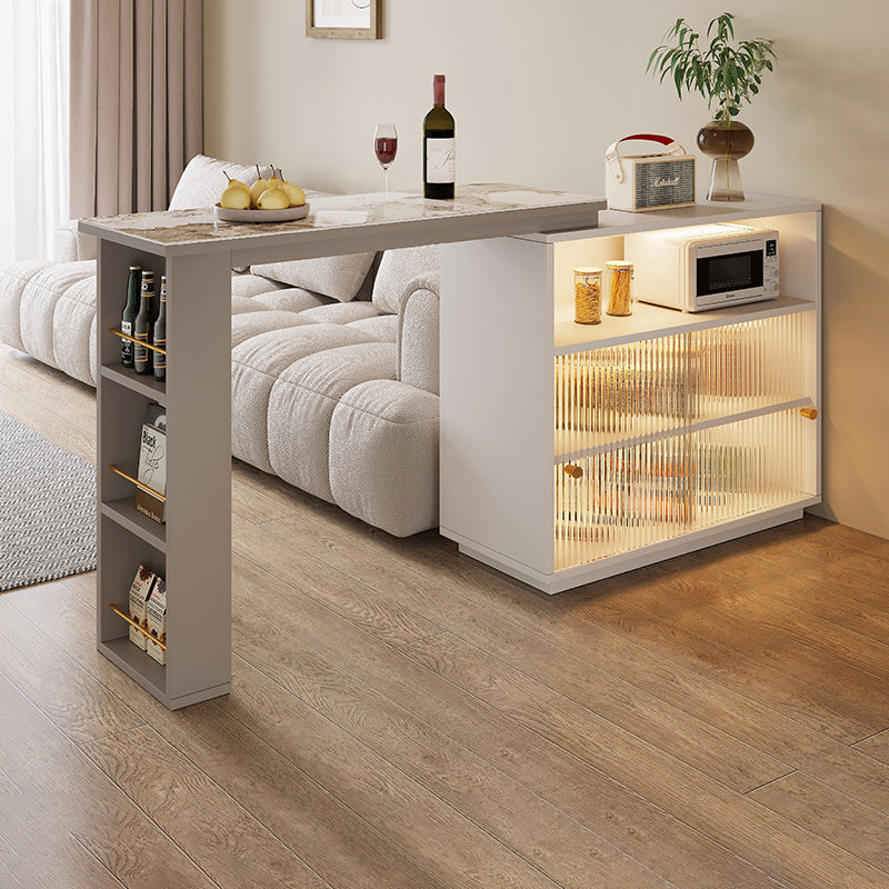 【カウンターテーブル】伸縮式 高級感 選べる2タイプ