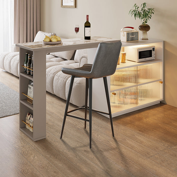 【カウンターテーブル】伸縮式 高級感 選べる2タイプ