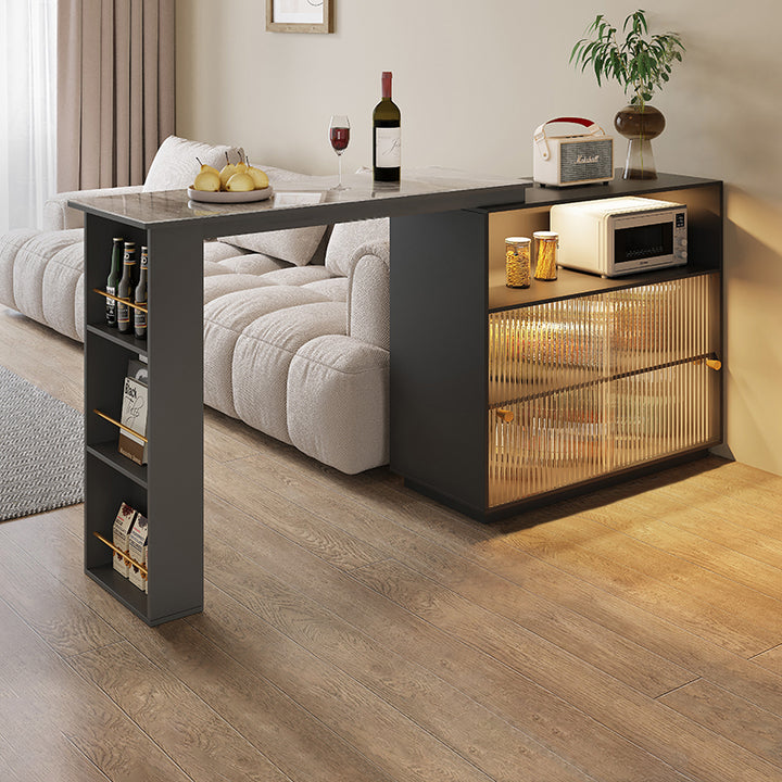 【カウンターテーブル】伸縮式 高級感 選べる2タイプ