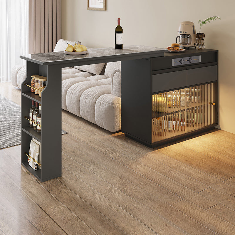 【カウンターテーブル】伸縮式 高級感 選べる2タイプ