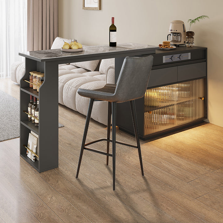 【カウンターテーブル】伸縮式 高級感 選べる2タイプ