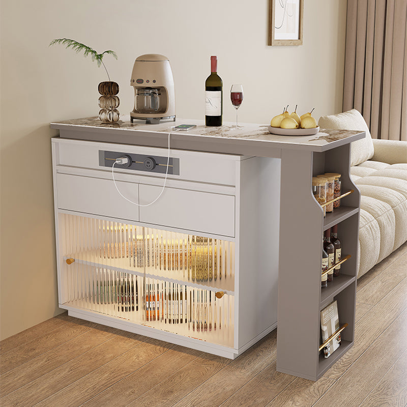 【カウンターテーブル】伸縮式 高級感 選べる2タイプ