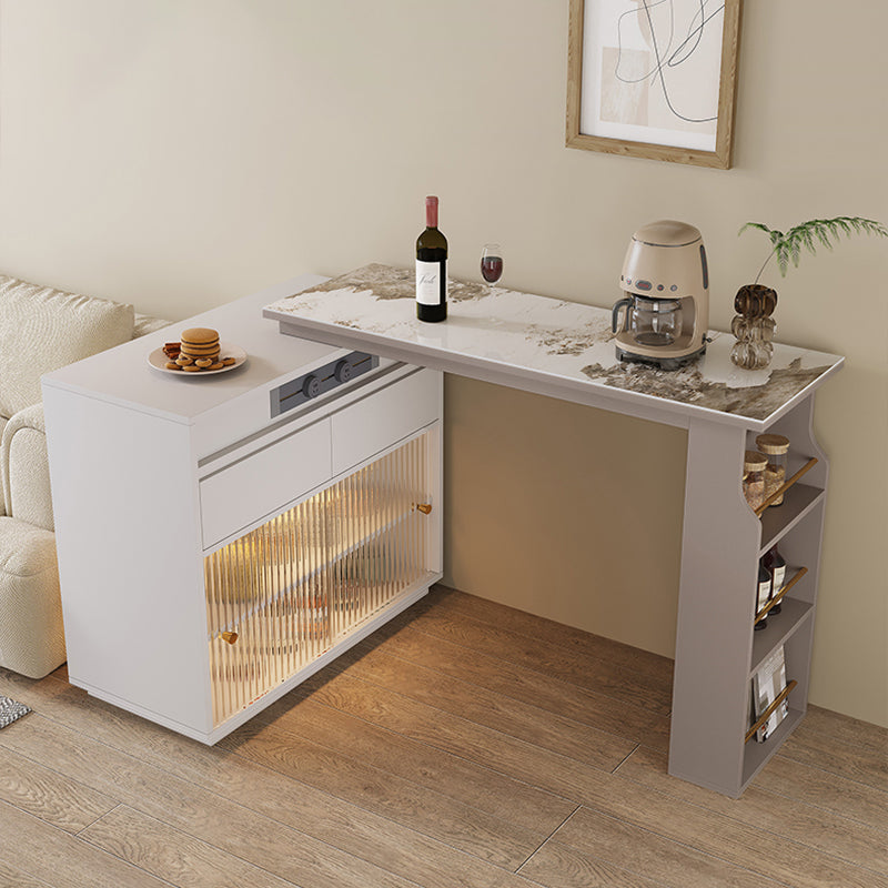 【カウンターテーブル】伸縮式 高級感 選べる2タイプ