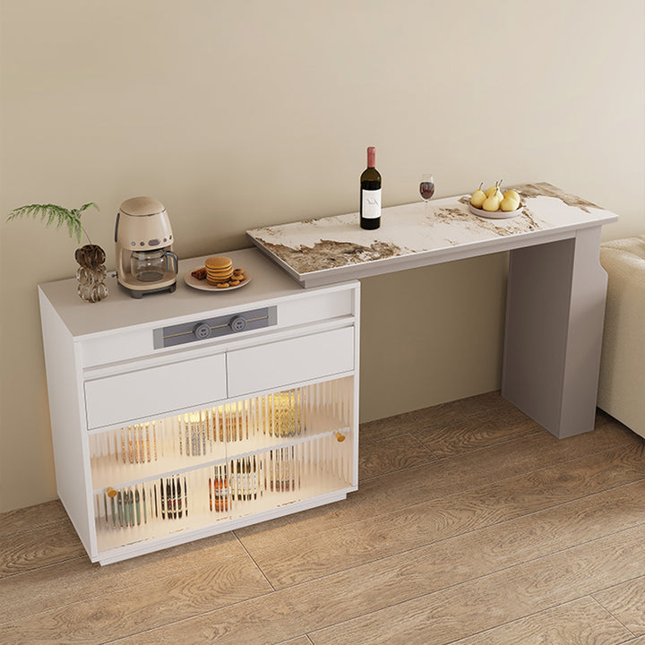 【カウンターテーブル】伸縮式 高級感 選べる2タイプ