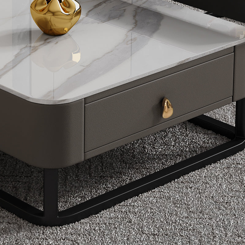 【ローテーブル】イタリア風ライト付き四方型 引き出しの細部画像 100日間返品交換保証制度