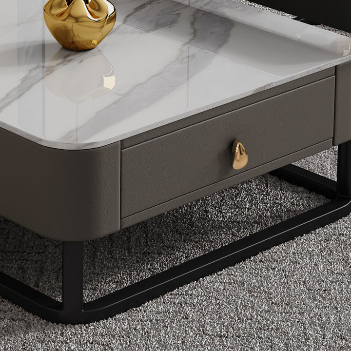 【ローテーブル】イタリア風ライト付き四方型 引き出しの細部画像 100日間返品交換保証制度