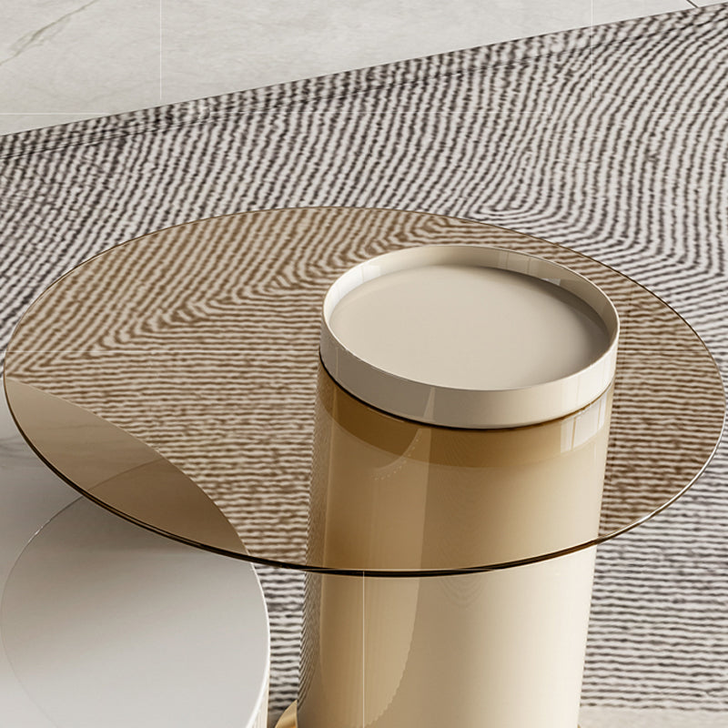 【ローテーブル】リゾート風 テーブルセット 強化ガラスサイドテーブルの細部画像 100日間返品交換保証制度